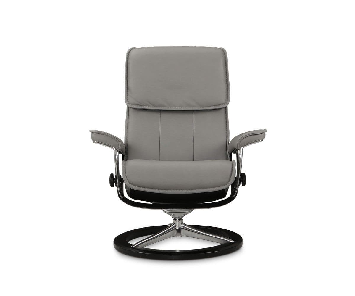Fauteuil inclinable et ottoman Stressless® Admiral - Gris argenté