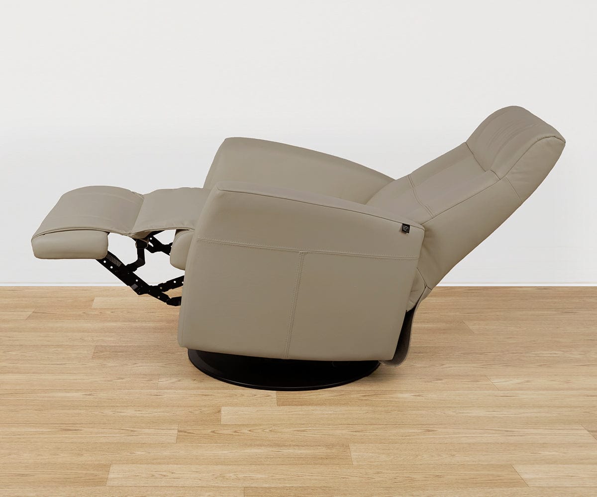 Fauteuil inclinable manuel en cuir Lathan