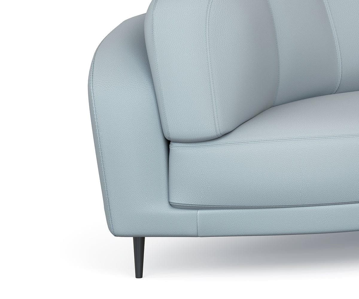 Canapé sectionnel incurvé en cuir Giovanna