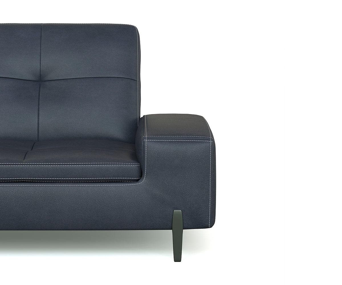 Canapé sectionnel gauche en cuir Santina