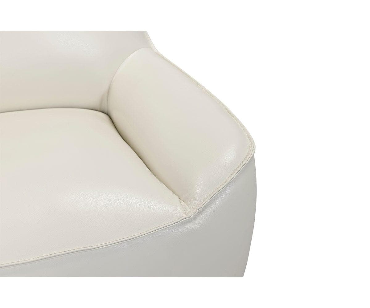 Chaise pivotante en cuir Rost