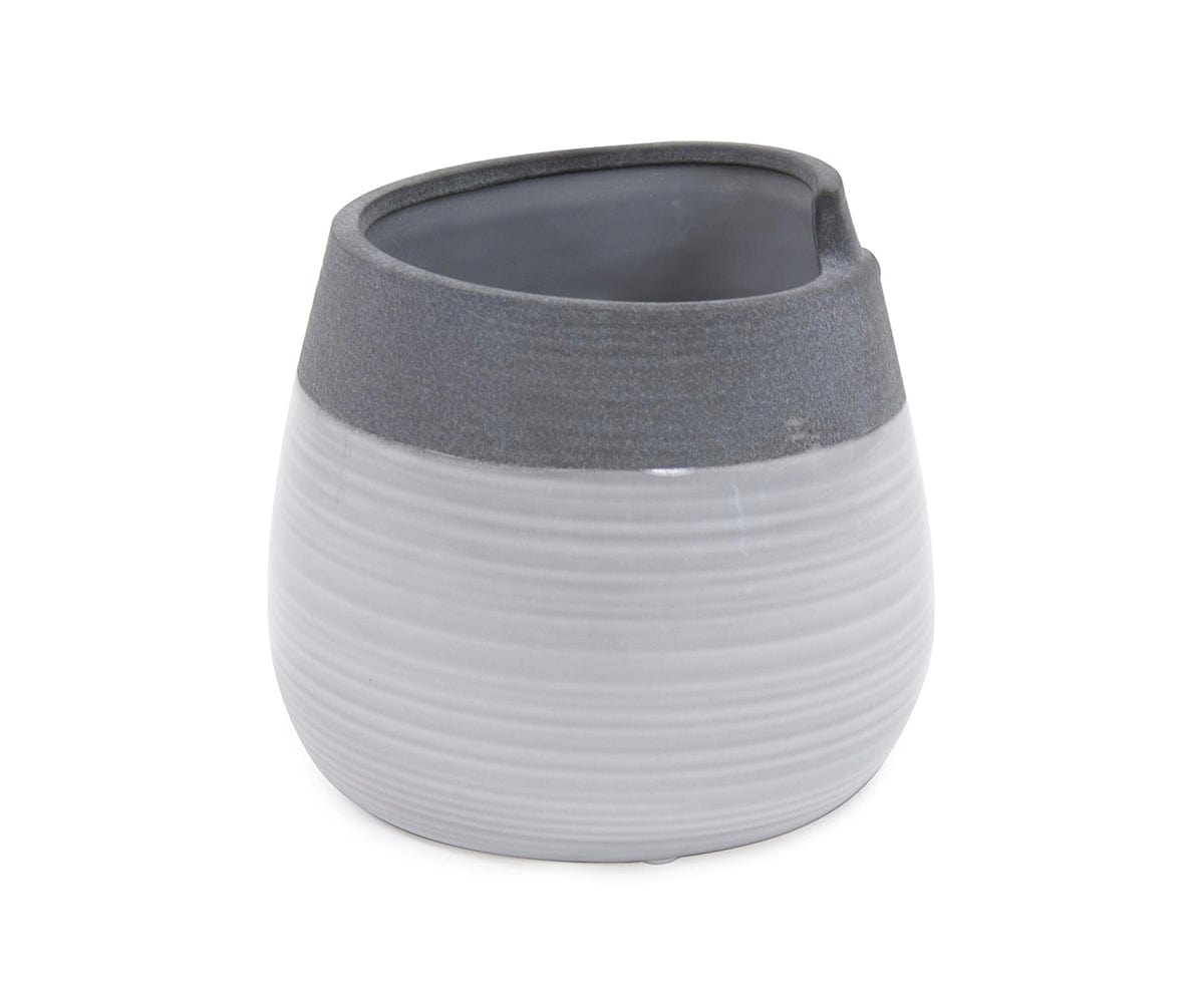 Vase roulé bicolore