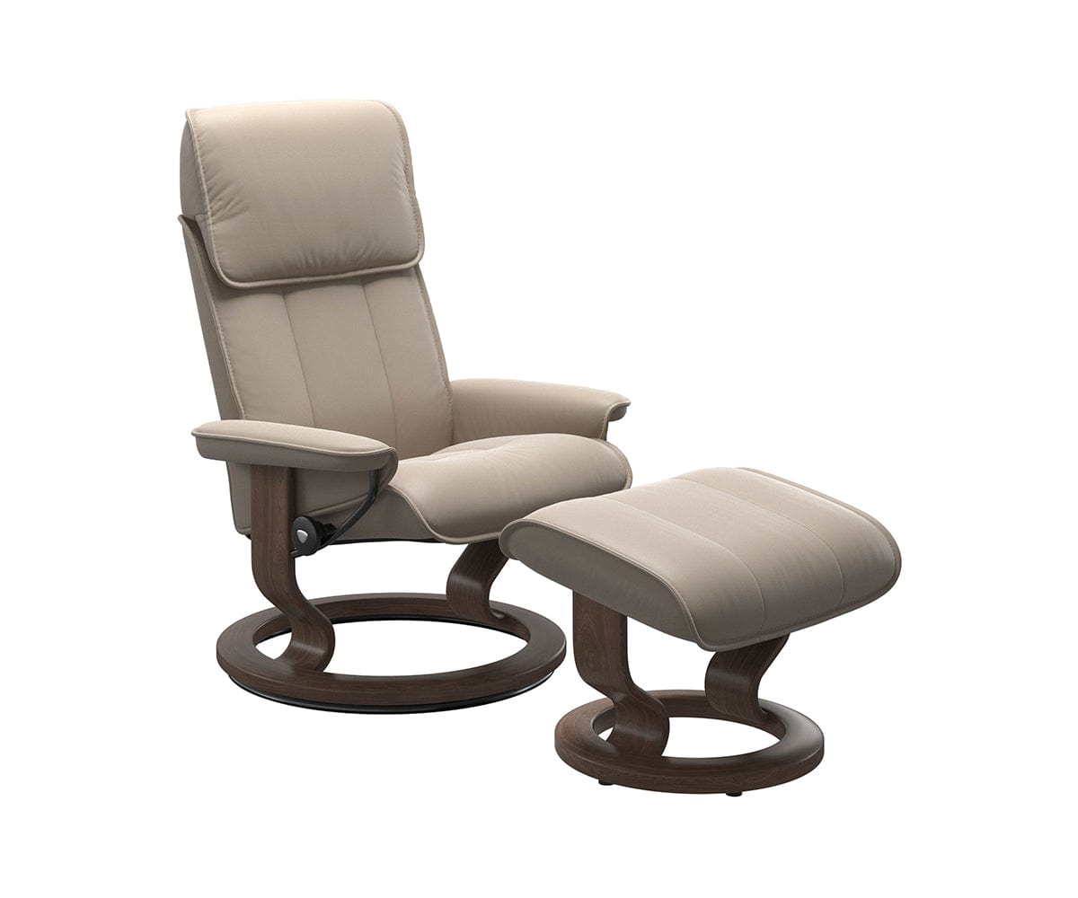 Fauteuil inclinable et ottoman Stressless® Admiral - Champignon