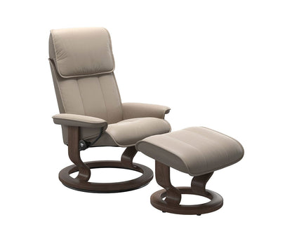 Fauteuil inclinable et ottoman Stressless® Admiral - Champignon