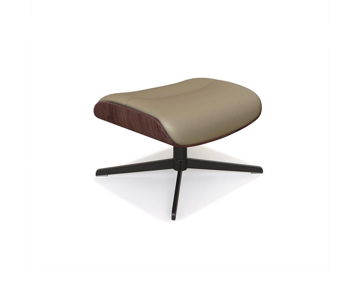 Fauteuil inclinable et ottoman en cuir Alvar