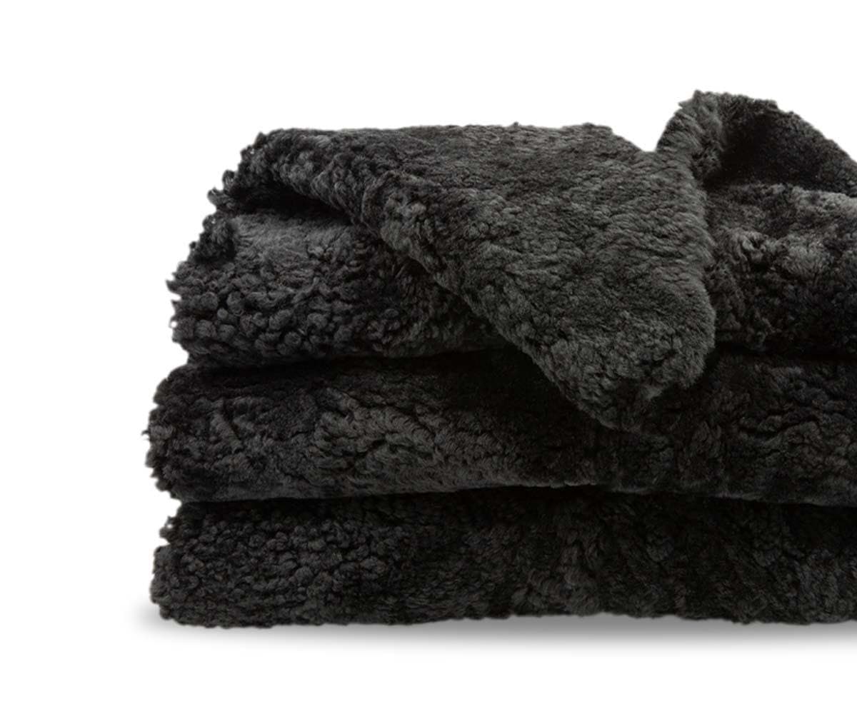 Fourrure bouclée Quad - Noir