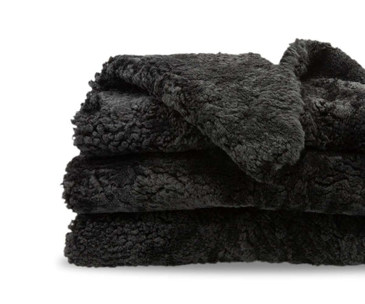 Fourrure bouclée Quad - Noir