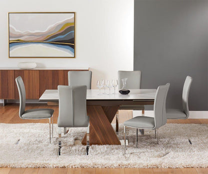 Table à manger extensible en acier