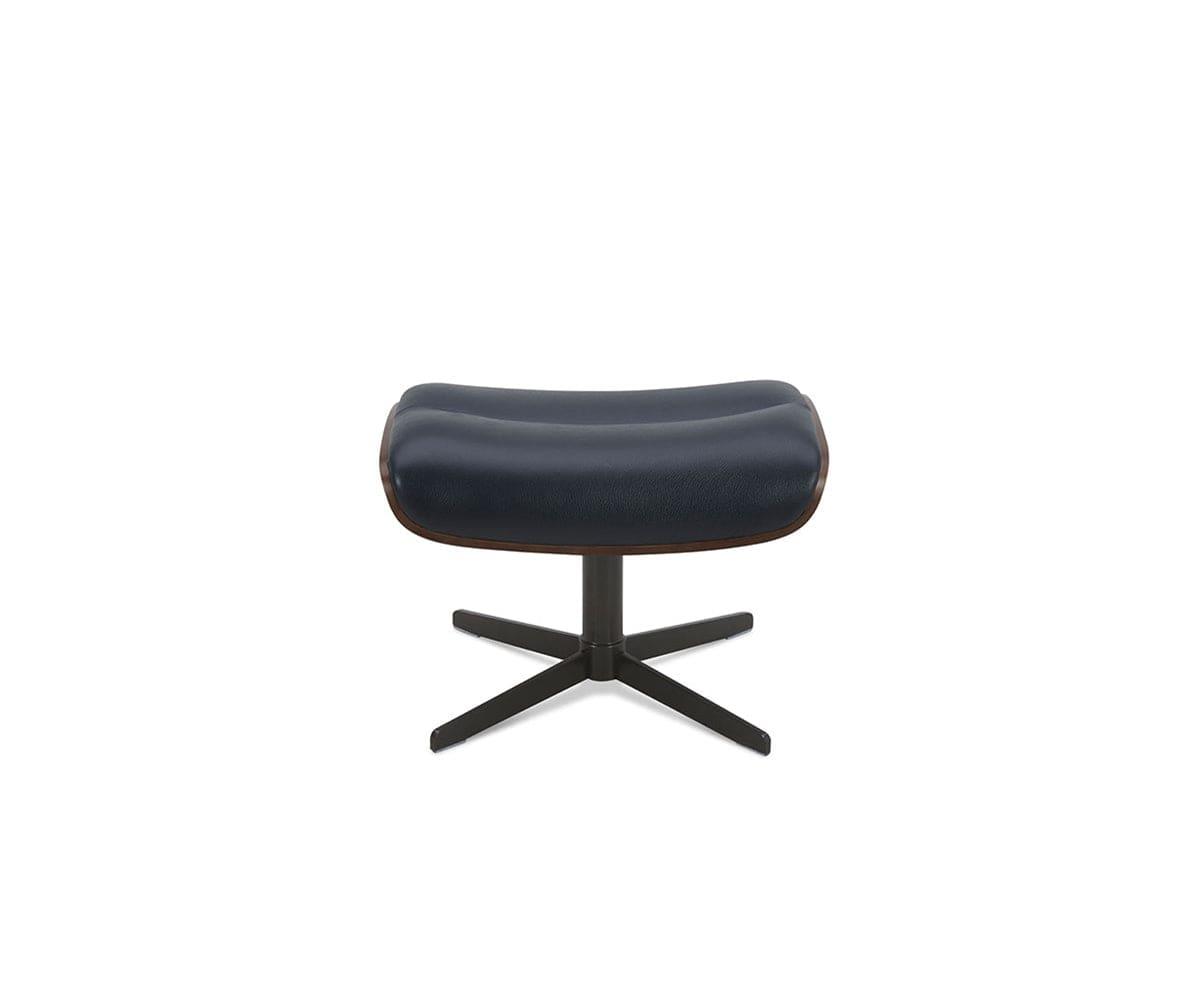 Fauteuil inclinable et ottoman en cuir Alvar