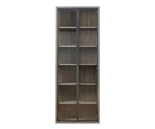 Bibliothèque haute Gammel avec portes vitrées