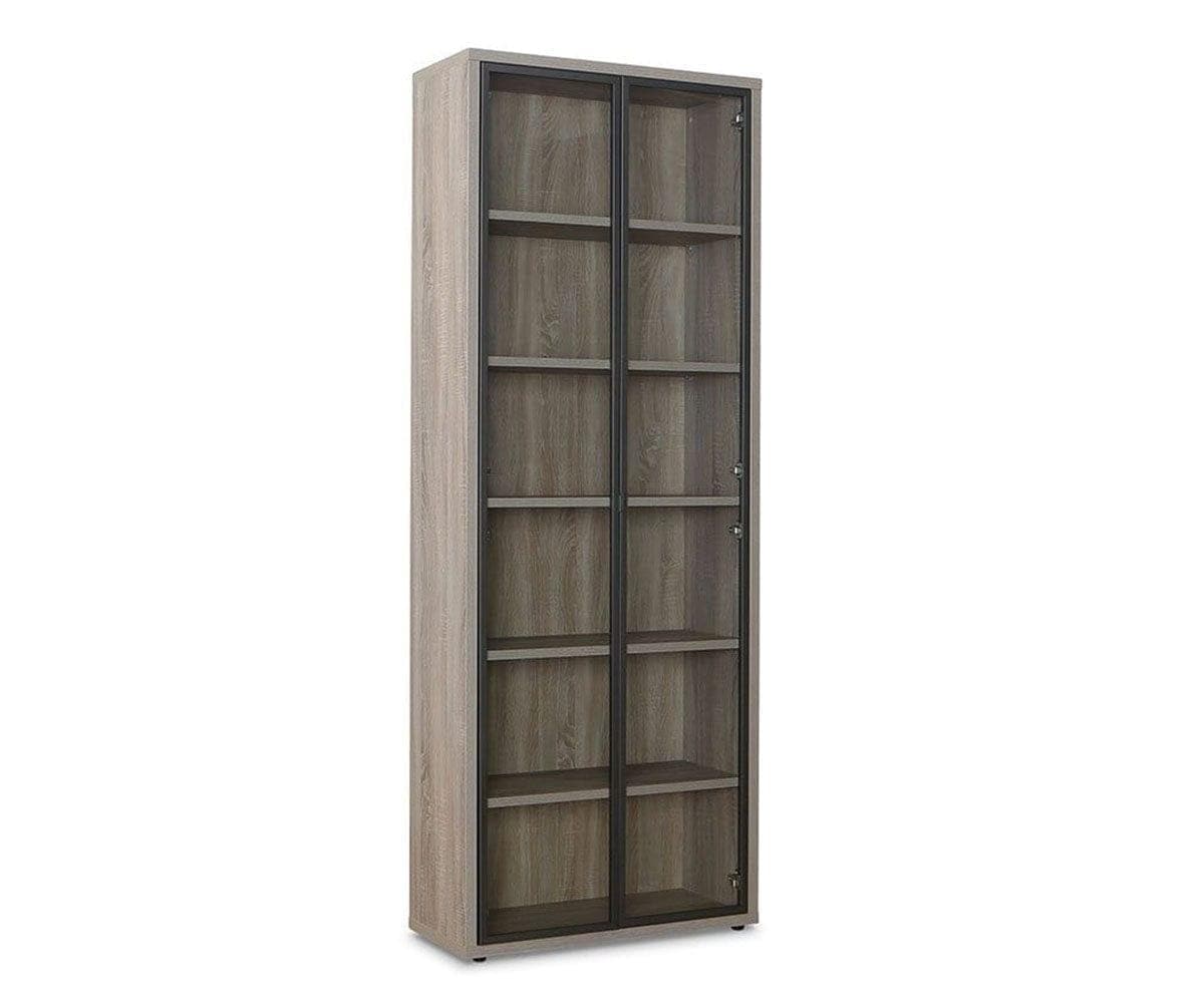 Bibliothèque haute Gammel avec portes vitrées