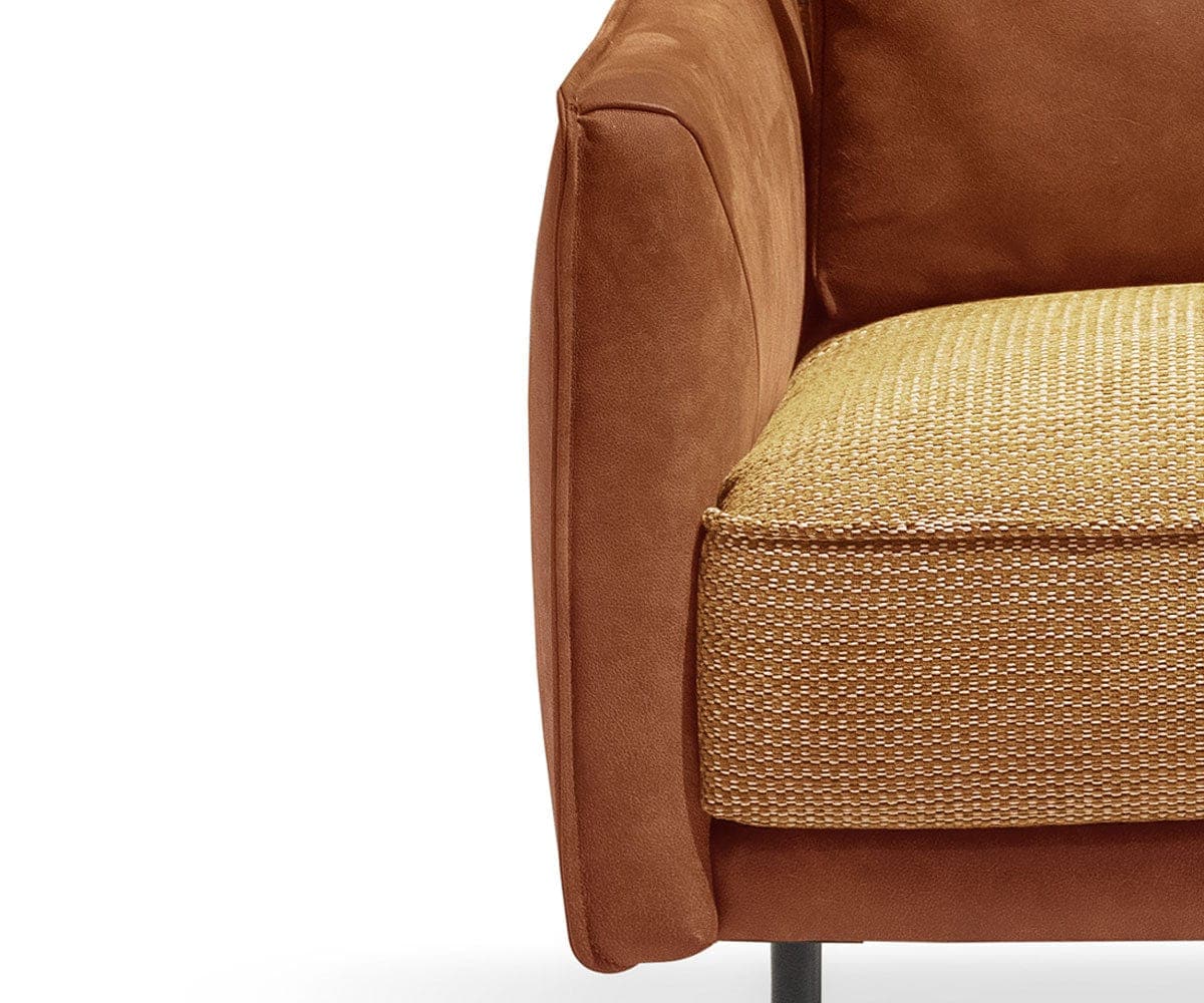 Chaise en cuir Gino - Cognac