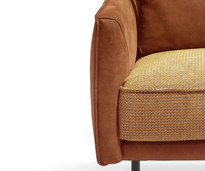 Chaise en cuir Gino - Cognac