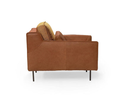 Chaise en cuir Gino - Cognac