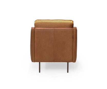 Chaise en cuir Gino - Cognac