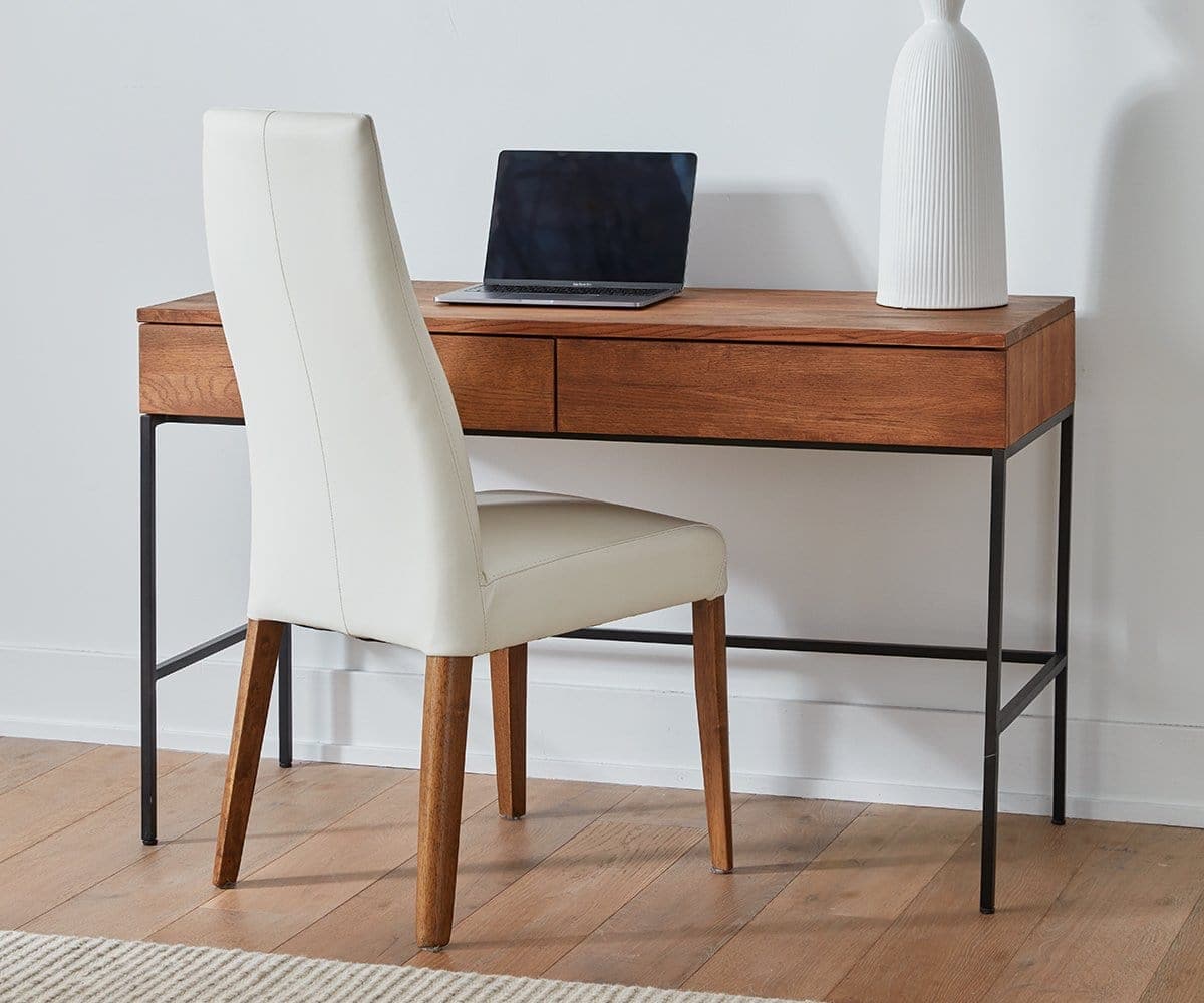 Chaise de salle à manger en cuir Lussa