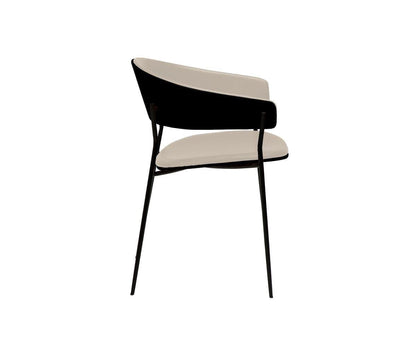 Chaise de salle à manger en cuir pour berceau