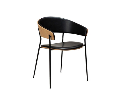 Chaise de salle à manger en cuir pour berceau