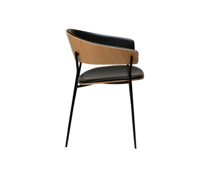 Chaise de salle à manger en cuir pour berceau