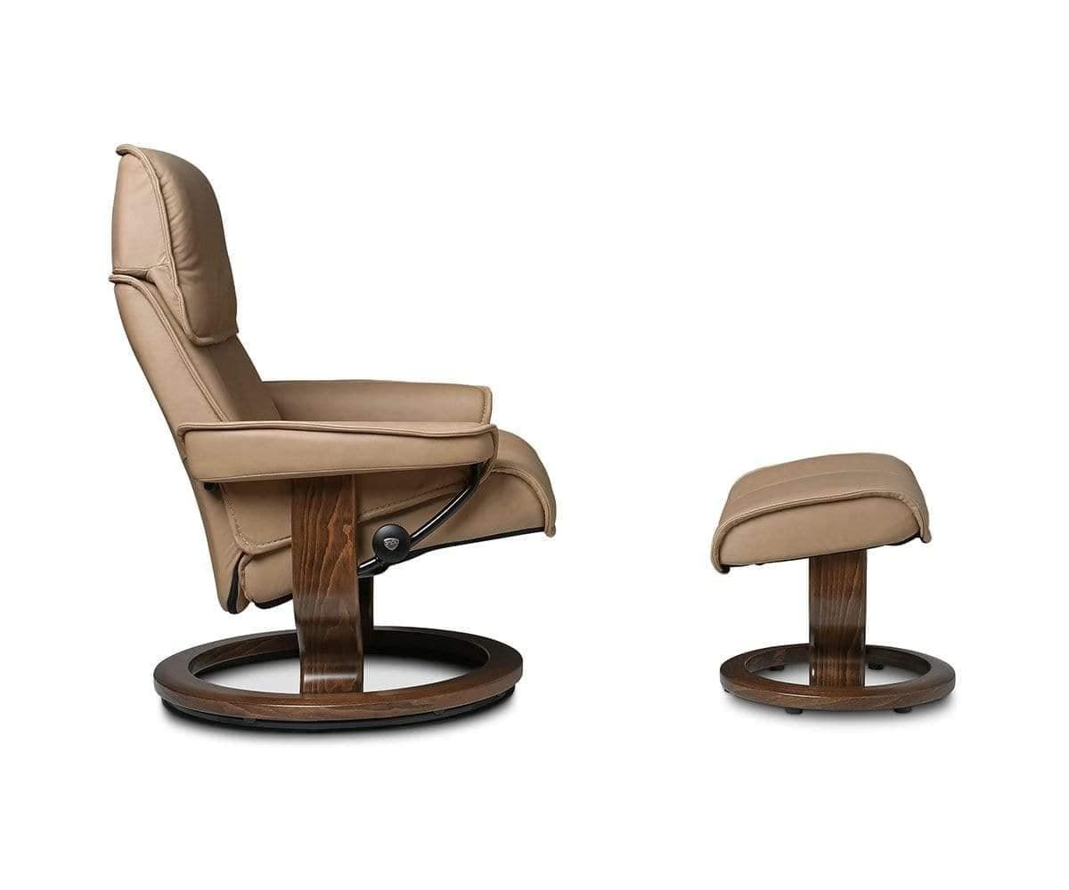 Stressless® Admiral Fauteuil inclinable et ottoman - Sable