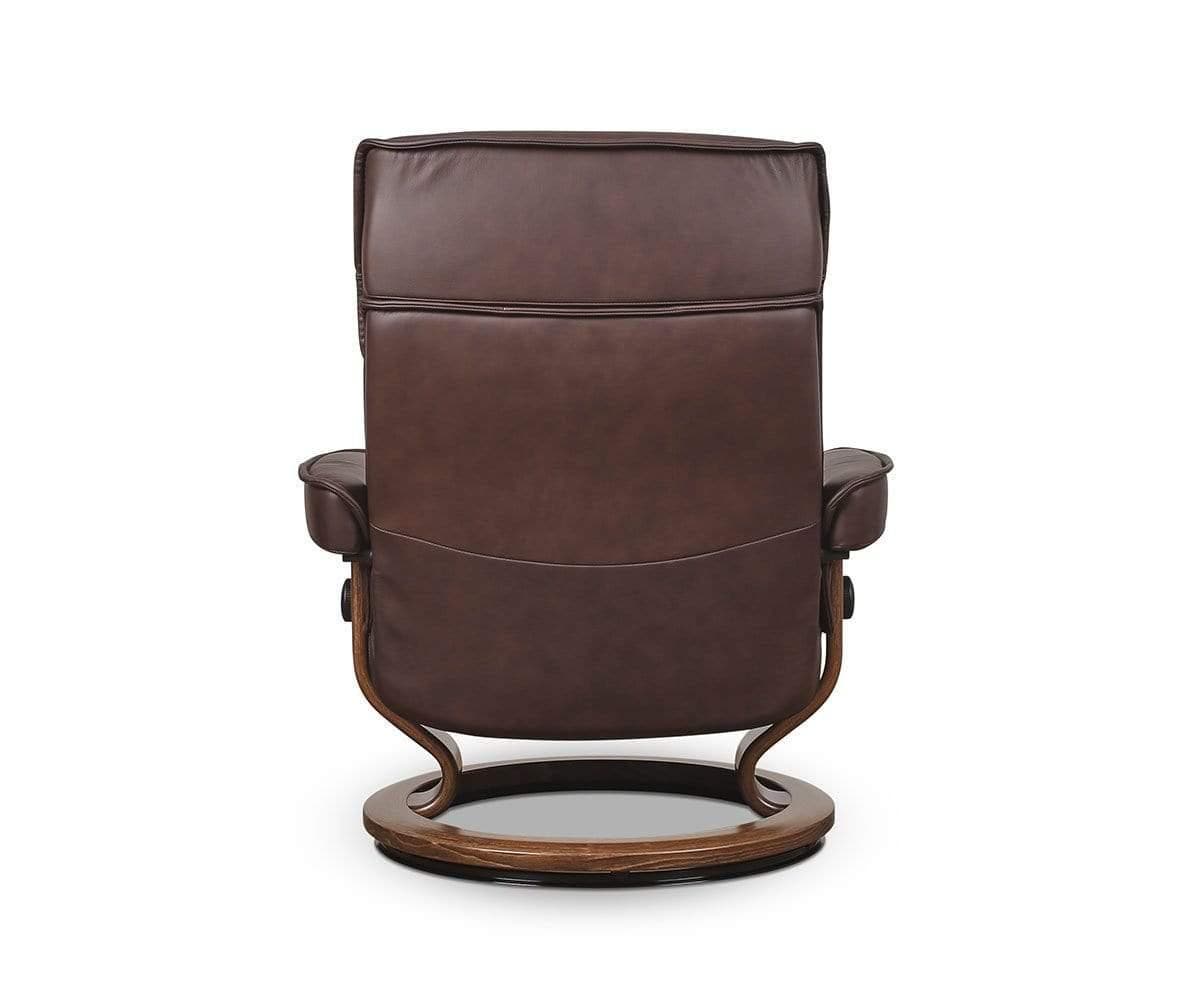 Fauteuil inclinable et ottoman Stressless® Admiral - Chocolat