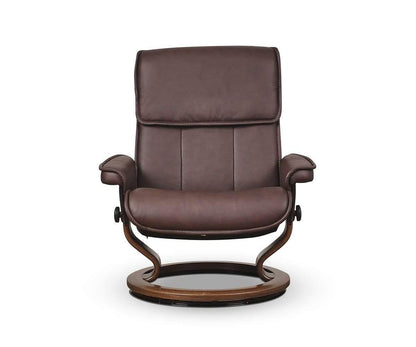 Fauteuil inclinable et ottoman Stressless® Admiral - Chocolat