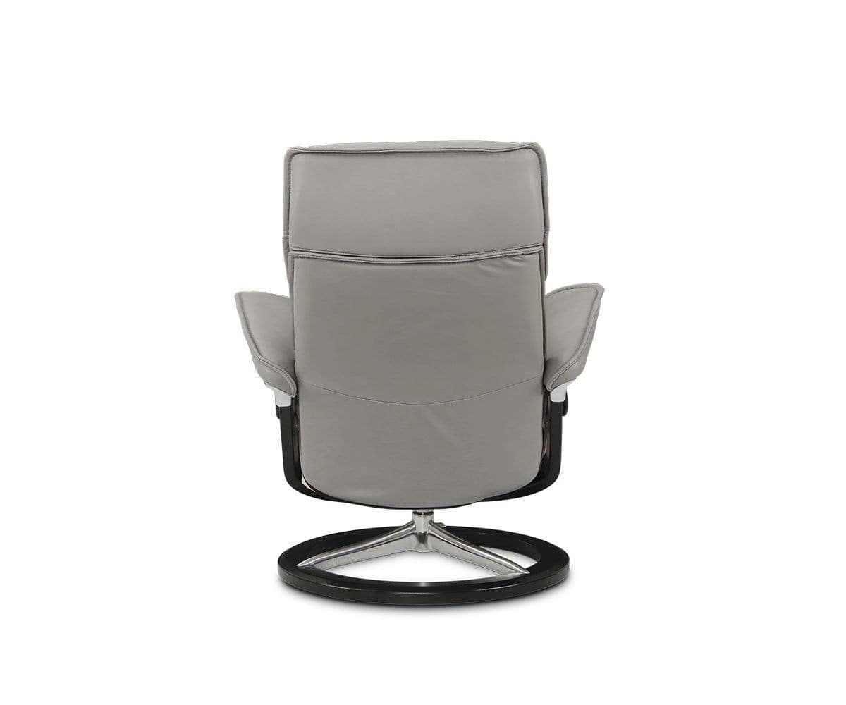 Fauteuil inclinable et ottoman Stressless® Admiral - Gris argenté 