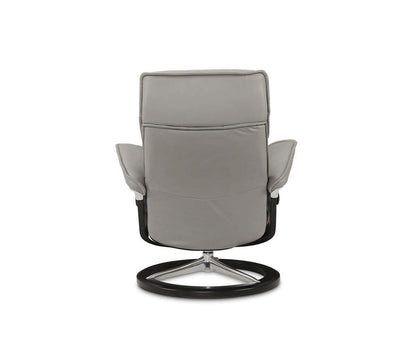Fauteuil inclinable et ottoman Stressless® Admiral - Gris argenté 