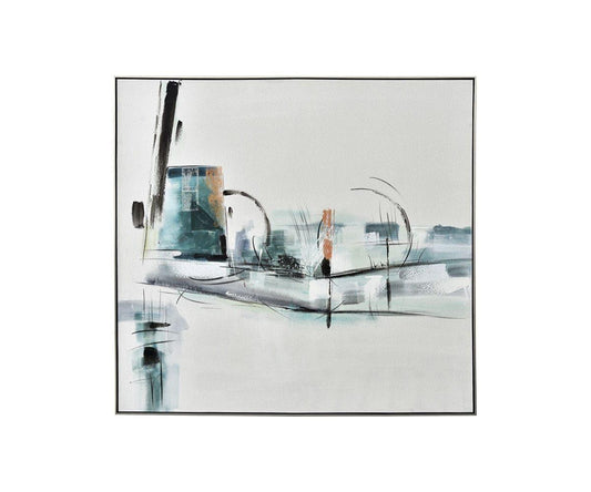 Peinture à l'huile abstraite de fjords