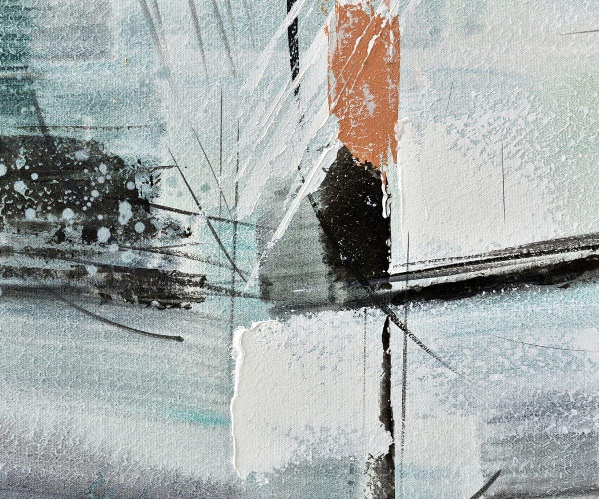 Peinture à l'huile abstraite de fjords