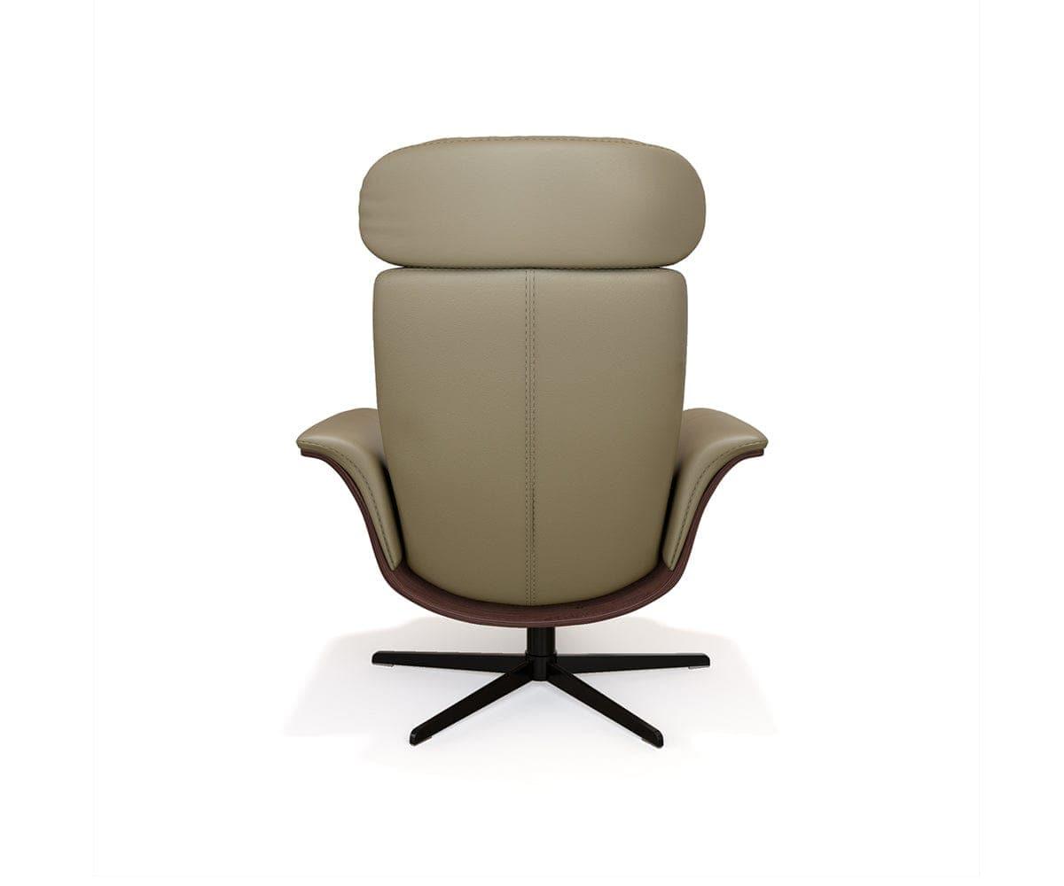 Fauteuil inclinable et ottoman en cuir Alvar