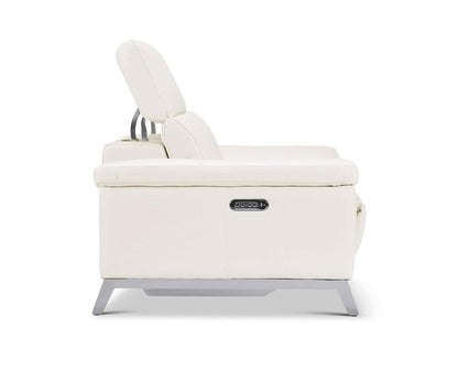 Fauteuil inclinable électrique en cuir Voss