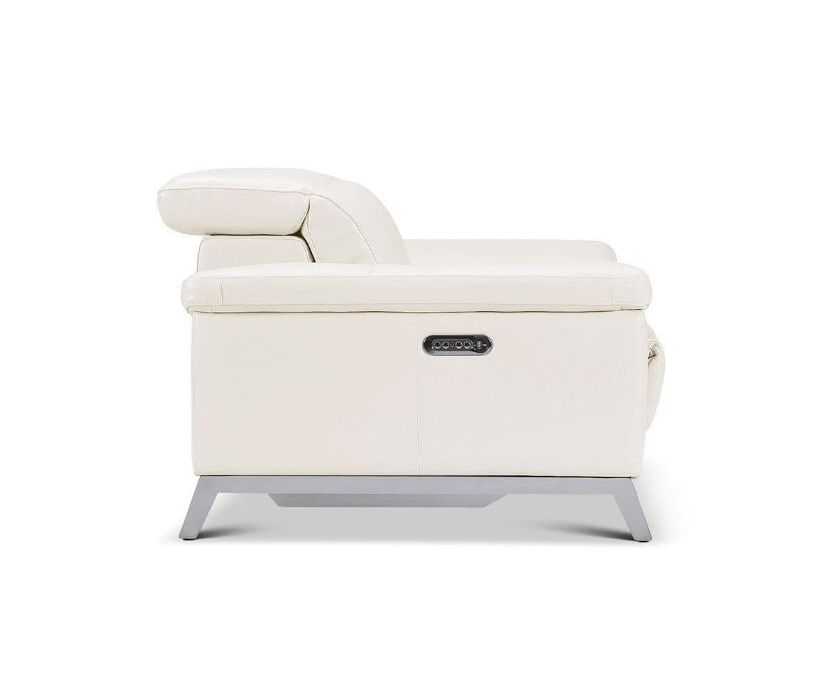 Fauteuil inclinable électrique en cuir Voss