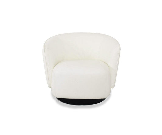 Chaise pivotante en cuir Elena