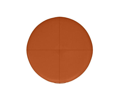 Pouf rond en cuir Ellis