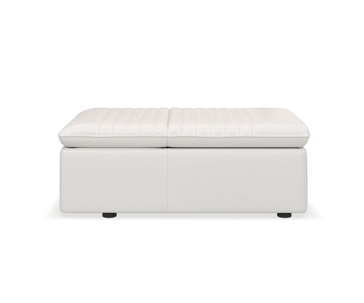 Pouf de rangement et chaise en cuir Tobi