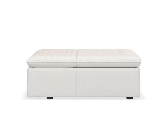 Pouf de rangement et chaise en cuir Tobi