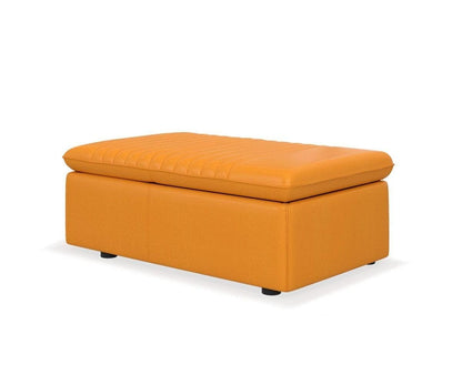 Pouf de rangement et chaise en cuir Tobi