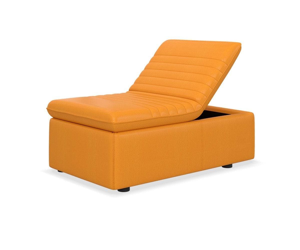 Pouf de rangement et chaise en cuir Tobi