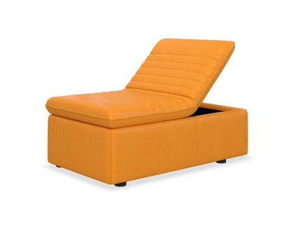 Pouf de rangement et chaise en cuir Tobi