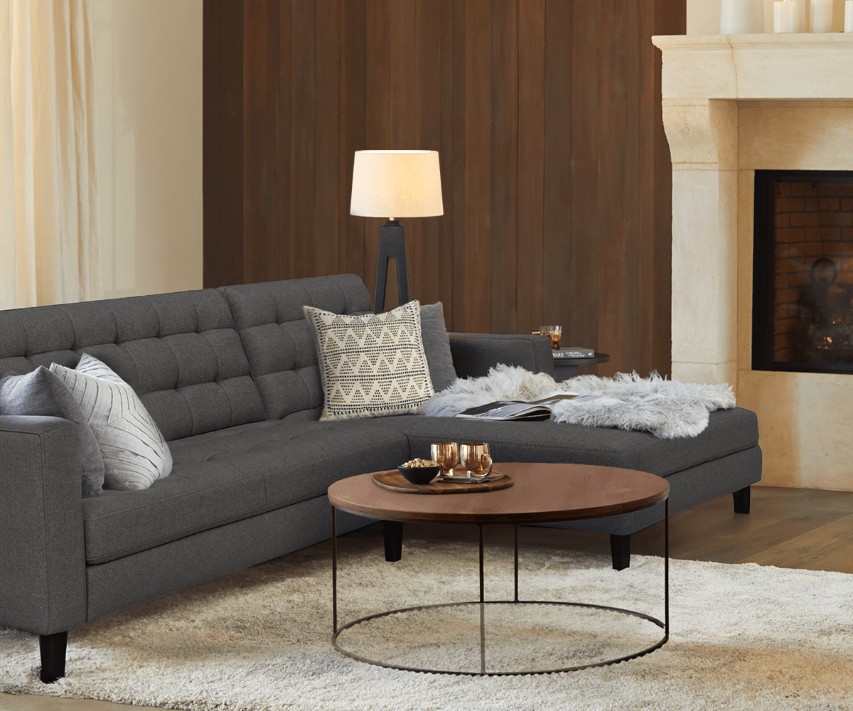 Chaise sectionnelle droite Laura
