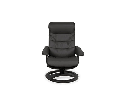 Fauteuil inclinable et ottoman en cuir Hans