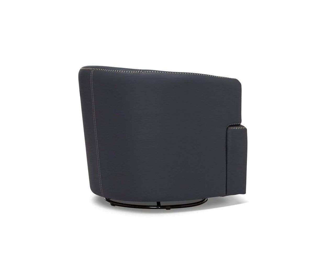 Chaise pivotante en cuir Nicasio