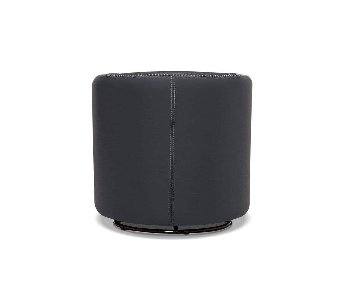 Chaise pivotante en cuir Nicasio