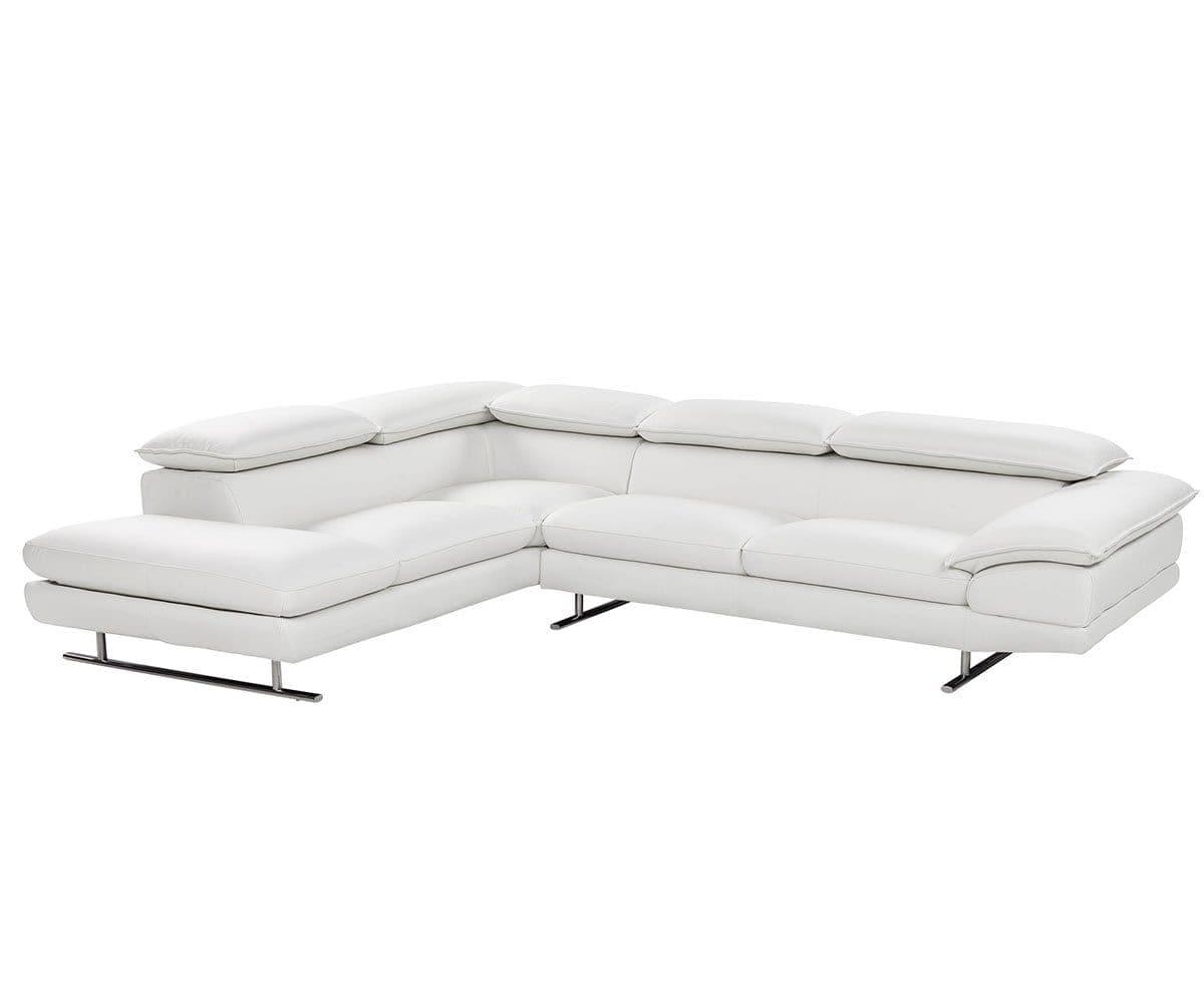 Canapé sectionnel gauche en cuir Mauro