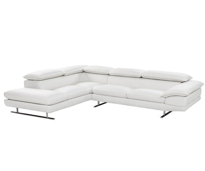 Canapé sectionnel gauche en cuir Mauro