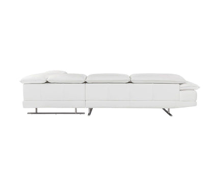 Canapé d'angle droit en cuir Mauro