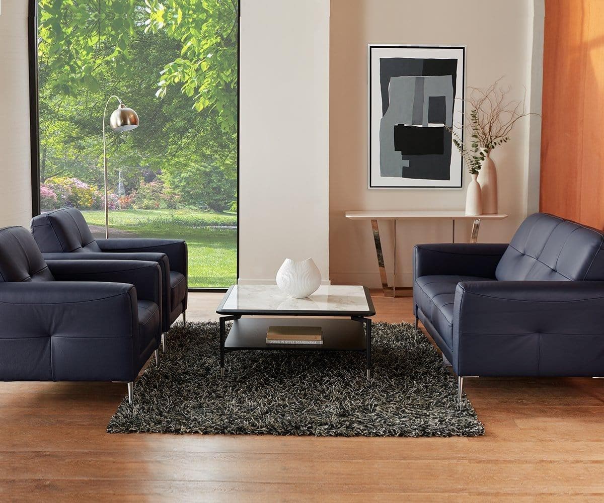 Petit canapé en cuir Liliana