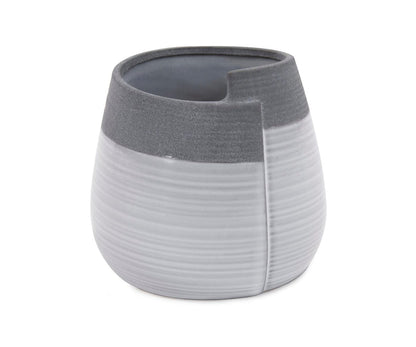 Vase roulé bicolore