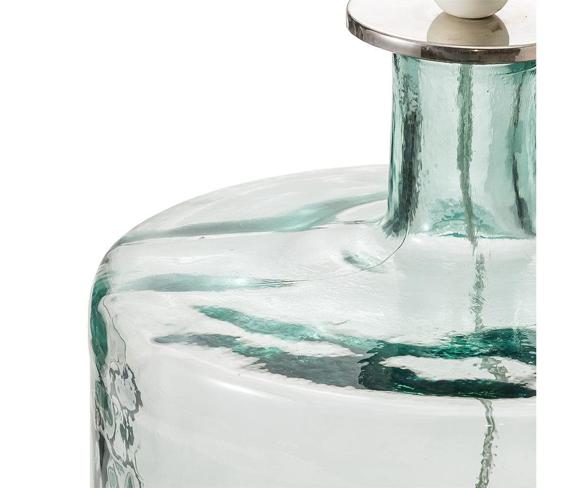 Lampe en verre translucide